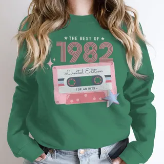 The Best Of 1982 Birthday Sweatshirt – Kelly Green