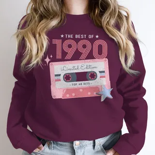 The Best Of 1990 Birthday Sweatshirt – Maroon