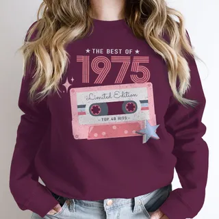 The Best Of 1975 Birthday Sweatshirt – Maroon