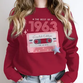 The Best Of 1963 Birthday Sweatshirt – Cardinal Red