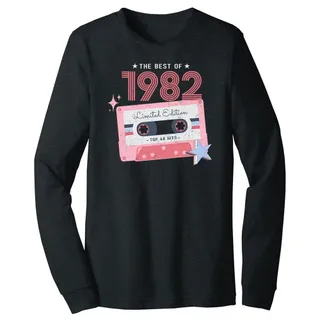 The Best Of 1982 Birthday Long Sleeve T-Shirt – Dark Grey Heather