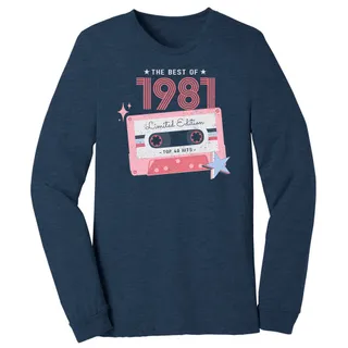 The Best Of 1981 Birthday Long Sleeve T-Shirt – Heather Navy