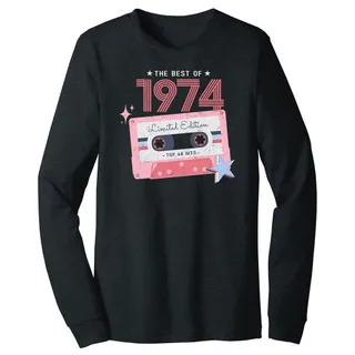 The Best Of 1974 Birthday Long Sleeve T-Shirt – Dark Grey Heather