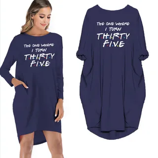 The One Where I Turn Thirty-five Limited Edition Pocket Dress – Blue