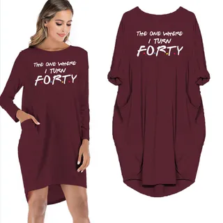 The One Where I Turn Forty Limited Edition Pocket Dress – Red