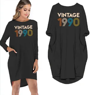 Vintage 1990 Limited Edition Pocket Dress – Black