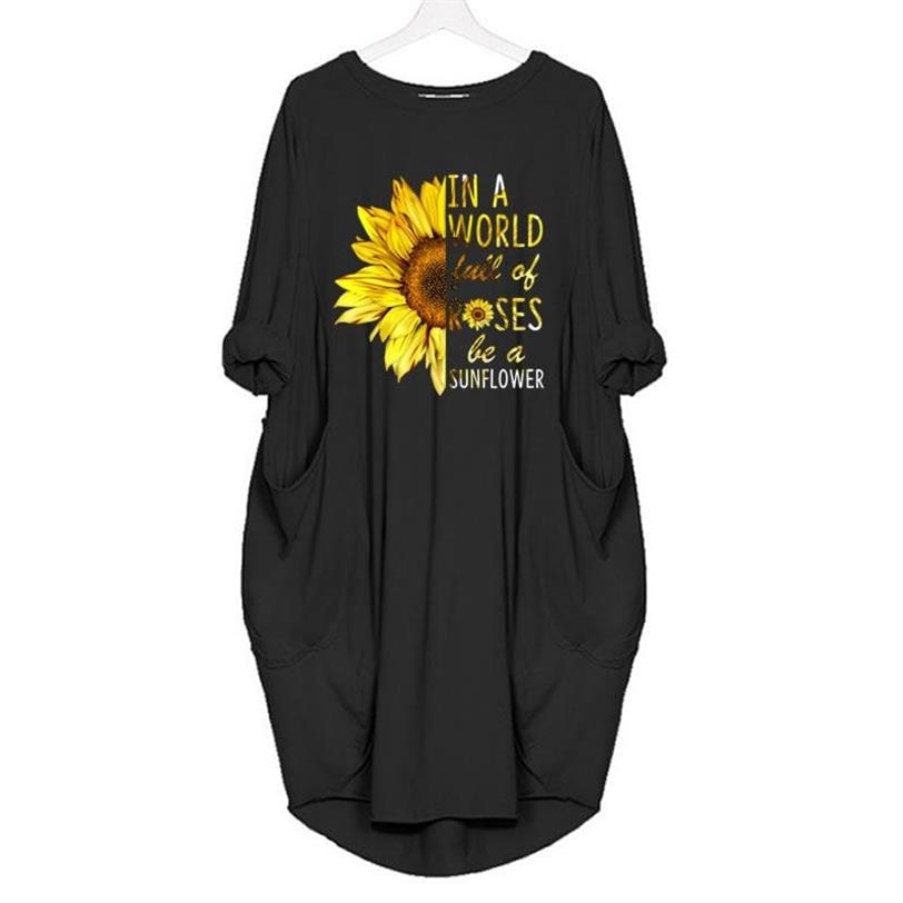 In A World Full Of Rose Be A Sunflower Pocket Dress - variant image 1