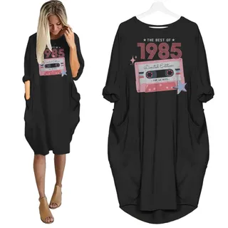 The Best Of 1985 Birthday Nightgown – Black