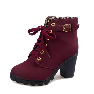 Lynne's Ankle Boots – Red