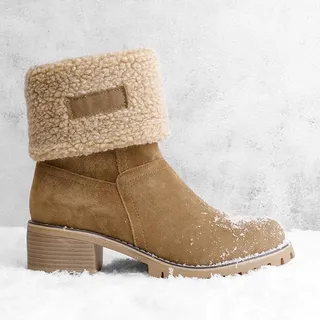 Cosy Premium Suede Winter Boots For Women – Brown