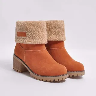 Cosy Premium Suede Winter Boots For Women – Orange