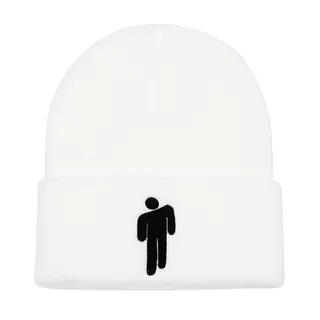 Hip-hop Casual Embroidery Beanie – White