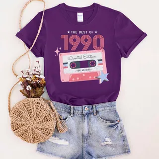 The Best Of 1990 Birthday T-Shirt – Purple