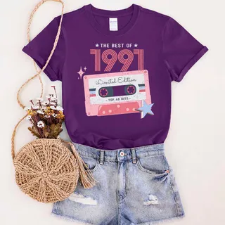 The Best Of 1991 Birthday T-Shirt – Purple