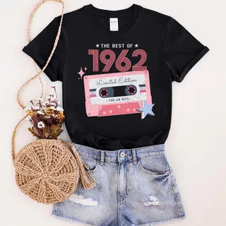 The Best Of 1962 Birthday T-Shirt – Black