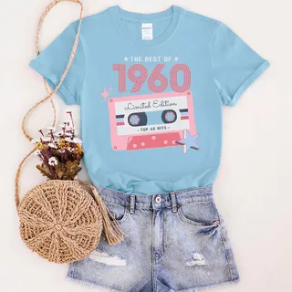 The Best Of 1960 Birthday T-Shirt – Light Blue
