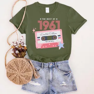The Best Of 1961 Birthday T-Shirt – Military Green