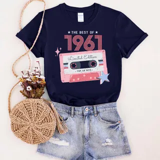 The Best Of 1961 Birthday T-Shirt – Navy