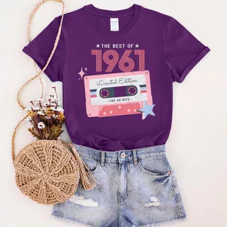 The Best Of 1961 Birthday T-Shirt – Purple