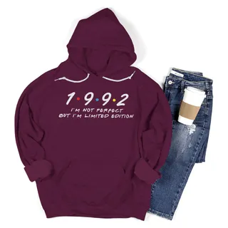 Not Perfect But Limited 1992 Birthday Hoodie – Maroon