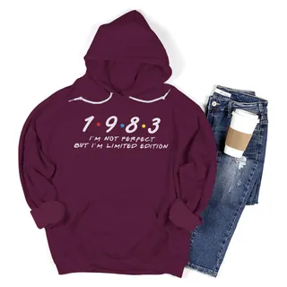 Not Perfect But Limited 1983 Birthday Hoodie – Maroon