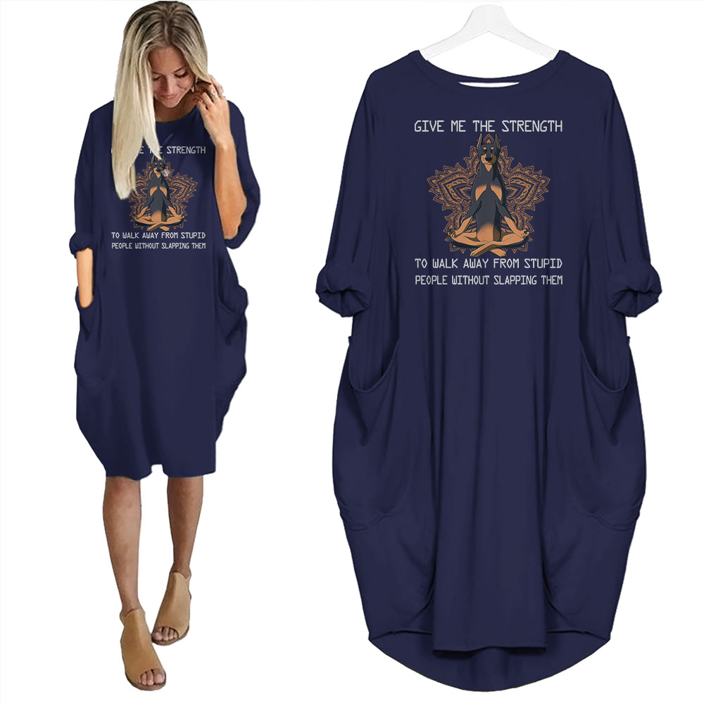 Doberman Pinscher Print Pocket Dress Funny Saying - variant image 1