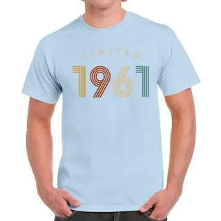 Limited Unique 1961 Birthday T-Shirt For Men Women – Light Blue