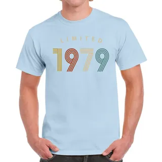 Limited Unique 1979 Birthday T-Shirt For Men Women – Light Blue