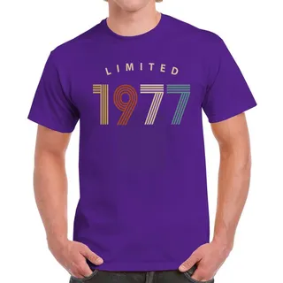 Limited Unique 1977 Birthday T-Shirt For Men Women – Purple