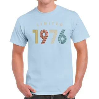 Limited Unique 1976 Birthday T-Shirt For Men Women – Light Blue