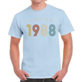 Limited Unique 1988 Birthday T-Shirt For Men Women – Light Blue