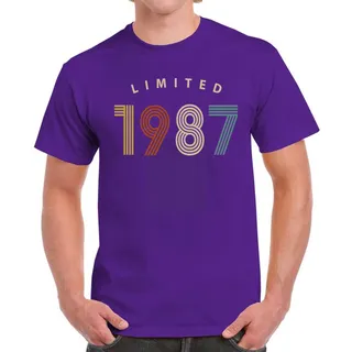 Limited Unique 1987 Birthday T-Shirt For Men Women – Purple