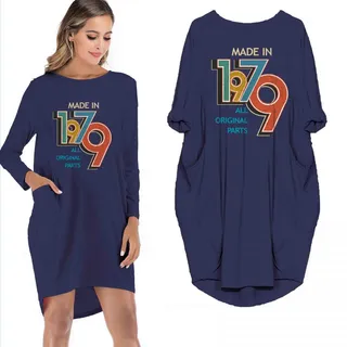 Made In 1979 All Original Parts Limited Edition Pocket Dress – Blue