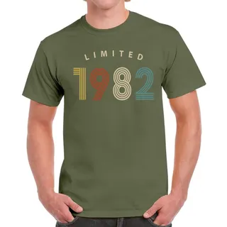 Limited Unique 1982 Birthday T-Shirt For Men Women – Military Green