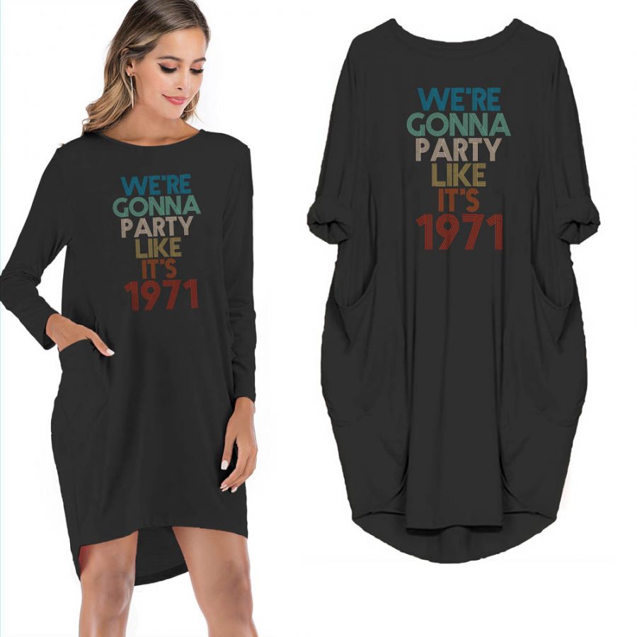Birthday Outfits Party Like It's 1971 Limited Edition Pocket Dress - variant image 1