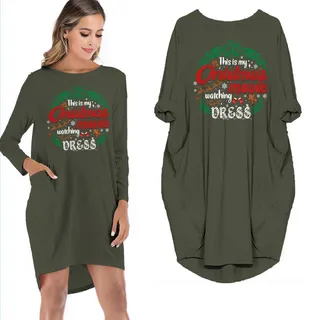 This Is My Christmas Movie Watching Dress – Green