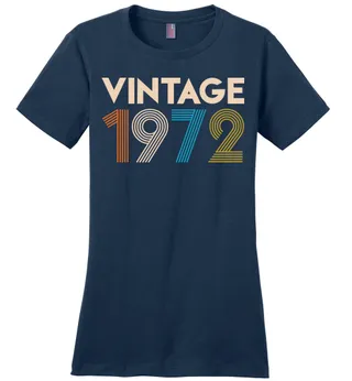 Vintage 1972 Limited Edition Ladies Perfect Weight Tee – Navy