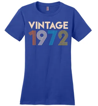 Vintage 1972 Limited Edition Ladies Perfect Weight Tee – Deep Royal