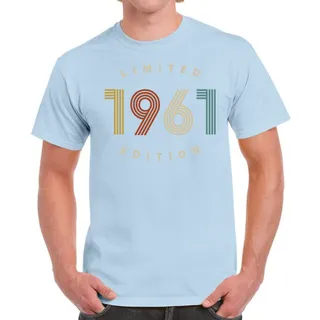 Limited Edition 1961 Birthday T-Shirt For Men Women – Light Blue