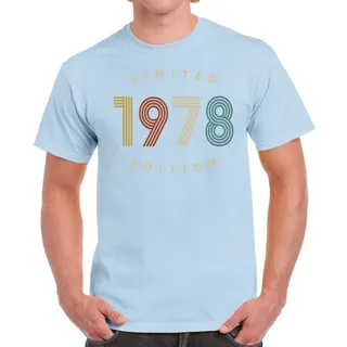 Limited Edition 1978 Birthday T-Shirt For Men Women – Light Blue