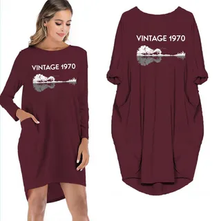 50th Birthday Outfits Vintage 1970 Limited Edition Dress – Red