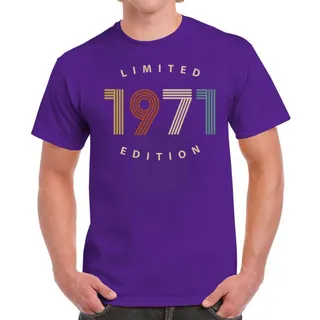 Limited Edition 1971 Birthday T-Shirt For Men Women – Purple