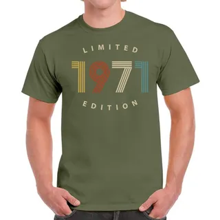 Limited Edition 1971 Birthday T-Shirt For Men Women – Military Green