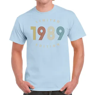 Limited Edition 1989 Birthday T-Shirt For Men Women – Light Blue