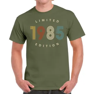 Limited Edition 1985 Birthday T-Shirt For Men Women – Military Green