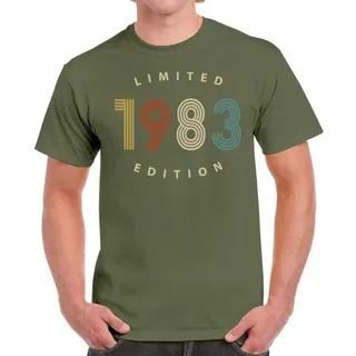 Limited Edition 1983 Birthday T-Shirt For Men Women – Military Green