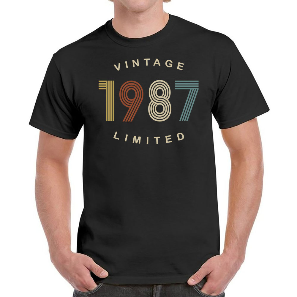 Vintage Limited 1987 Birthday T-Shirt For Men Women - variant image 1
