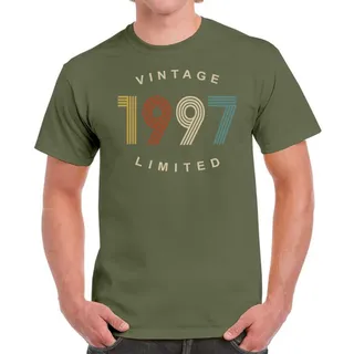 Vintage Limited 1997 Birthday T-Shirt For Men Women – Military Green