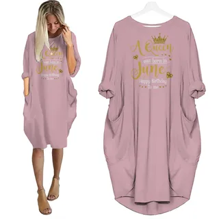 I'm June Queen Birthday Pocket Dress – Pink