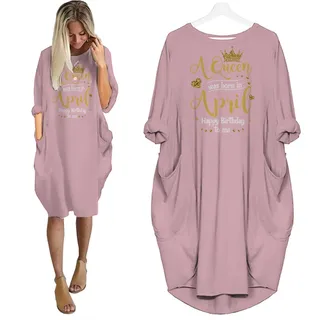 I'm April Queen Birthday Pocket Dress – Pink